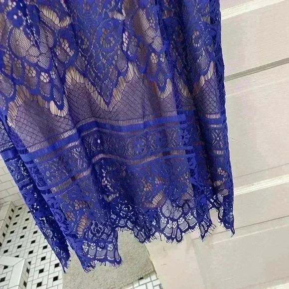 blue‎ lace fancy dress size medium - Picture 5 of 7